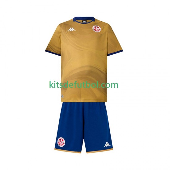 Equipación completa Niño Túnez 2025 Camiseta alternativa Manga Corta