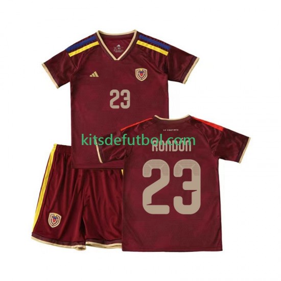 Equipación completa Niño Venezuela Salomon Rondon 23 2026 Camiseta de local Manga Corta