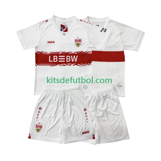 Equipación completa Niño VfB Stuttgart Camiseta de local 2025-2026 Manga Corta