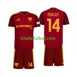 Equipación completa Niño AS Roma Donyell Malen 14 Camiseta de local 2026-2027 Manga Corta
