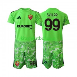 Equipación completa Niño AS Roma Portero Mile Svilar 99 Camiseta de local 2026-2027 Manga Corta
