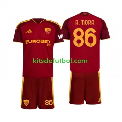 Equipación completa Niño AS Roma Rodrigo Mora 86 Camiseta de local 2026-2027 Manga Corta
