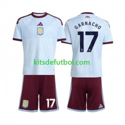 Equipación completa Niño Aston Villa Alejandro Garnacho 17 Camiseta alternativa 2026-2027 Manga Corta