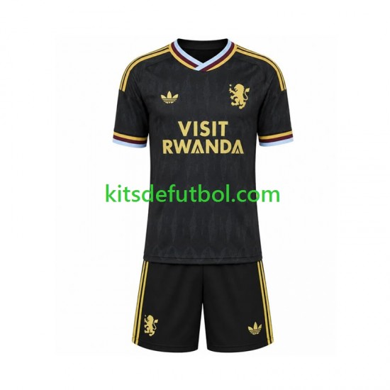 Equipación completa Niño Aston Villa Camiseta de visitante 2026-2027 Manga Corta