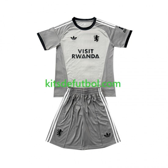 Equipación completa Niño Aston Villa Portero Camiseta Cuarta 2026-2027 Manga Corta