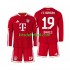 Equipación completa Niño Bayern de Múnich Alphonso Davies 19 Camiseta de local 2026-2027 Manga Larga