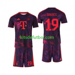Equipación completa Niño Bayern de Múnich Alphonso Davies 19 Camiseta alternativa 2026-2027 Manga Corta