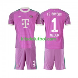 Equipación completa Niño Bayern de Múnich Portero Manuel Neuer 1 Camiseta alternativa 2026-2027 Manga Corta