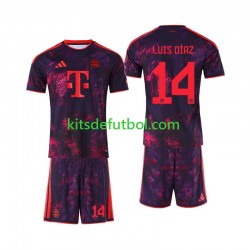 Equipación completa Niño Bayern de Múnich Luis Diaz 14 Camiseta alternativa 2026-2027 Manga Corta