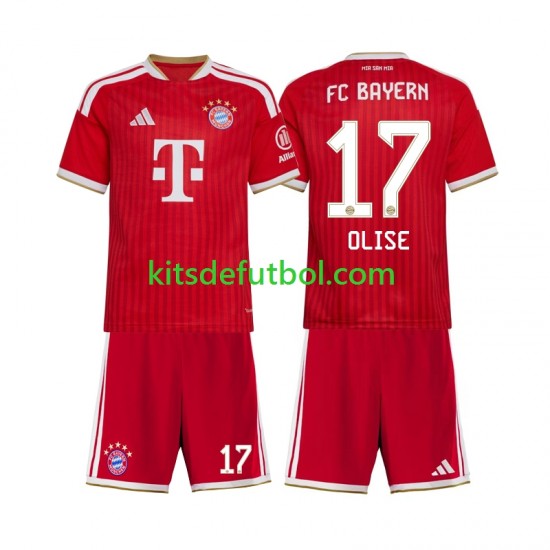 Equipación completa Niño Bayern de Múnich Michael Olise 17 Camiseta de local 2026-2027 Manga Corta