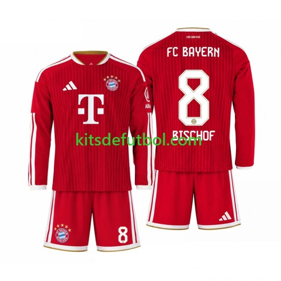 Equipación completa Niño Bayern de Múnich Tom Bischof 8 Camiseta de local 2026-2027 Manga Larga