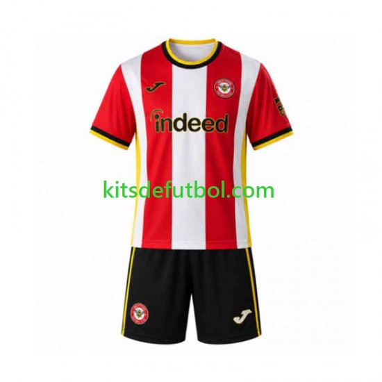 Equipación completa Niño Brentford Camiseta de local 2026-2027 Manga Corta