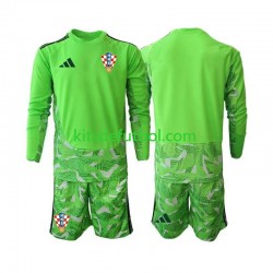 Equipación completa Niño Croacia Portero Camiseta de local 2026-2027 Manga Larga