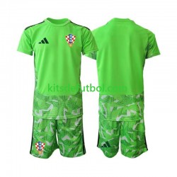 Equipación completa Niño Croacia Portero Camiseta de local 2026-2027 Manga Corta