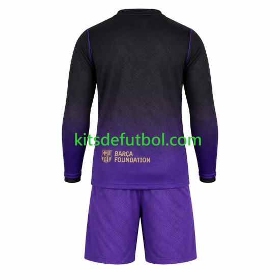 Equipación completa Niño FC Barcelona Camiseta de visitante 2026-2027 Manga Larga