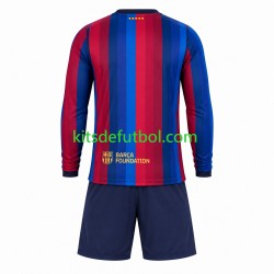 Equipación completa Niño FC Barcelona Camiseta de local 2026-2027 Manga Larga