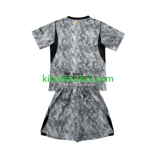 Equipación completa Niño FC Barcelona Portero Camiseta de visitante 2026-2027 Manga Corta