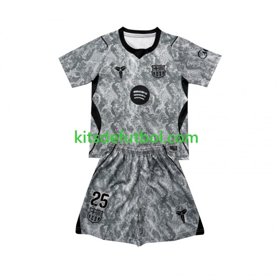 Equipación completa Niño FC Barcelona Portero Dominik Livakovic 25 Camiseta de visitante 2026-2027 Manga Corta