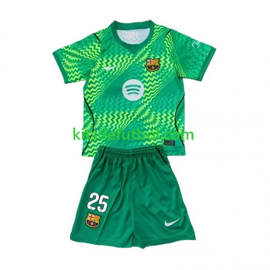 Equipación completa Niño FC Barcelona Portero Dominik Livakovic 25 Camiseta de local 2026-2027 Manga Corta