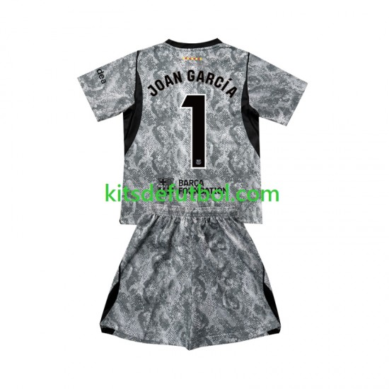 Equipación completa Niño FC Barcelona Portero Joan Garcia 1 Camiseta de visitante 2026-2027 Manga Corta
