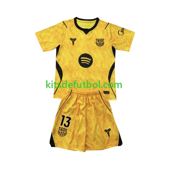 Equipación completa Niño FC Barcelona Portero Wojciech Szczesny 13 Camiseta Cuarta 2026-2027 Manga Corta