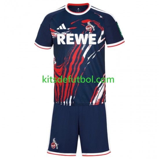 Equipación completa Niño FC Köln Camiseta de visitante 2026-2027 Manga Corta