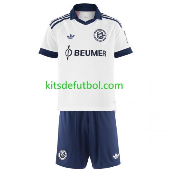 Equipación completa Niño Schalke 04 FC Camiseta de visitante 2026-2027 Manga Corta