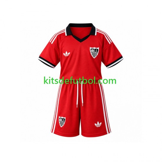 Equipación completa Niño Sevilla FC Retro Camiseta de local 2026-2027 Manga Corta