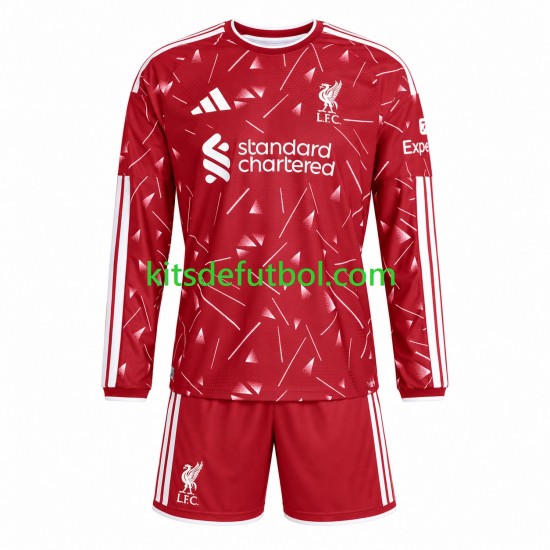 Equipación completa Niño Liverpool Camiseta de local 2026-2027 Manga Larga