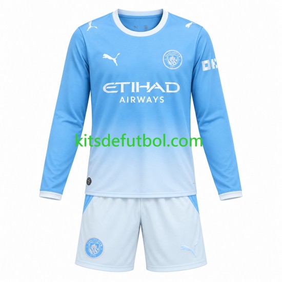 Equipación completa Niño Manchester City Camiseta de local 2026-2027 Manga Larga