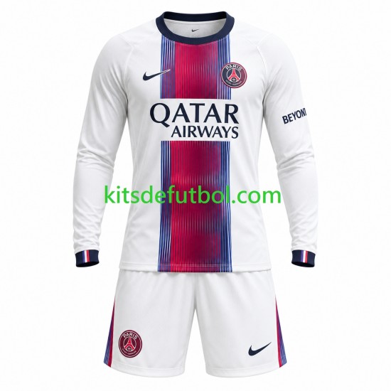 Equipación completa Niño Paris Saint-Germain Camiseta de visitante 2026-2027 Manga Larga
