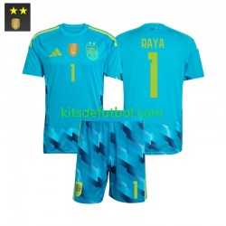 Equipación completa Niño España Portero David Raya 1 Camiseta de local 2026-2027 Manga Corta