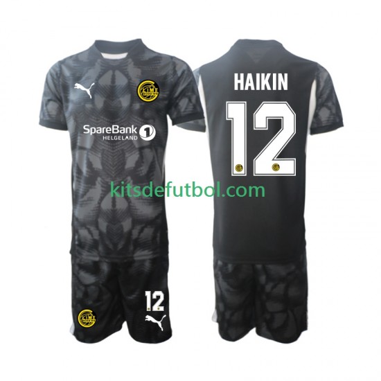 Equipación completa Niño FK Bodø/Glimt  Portero Nikita Haikin 12 2025 Camiseta de local Manga Corta