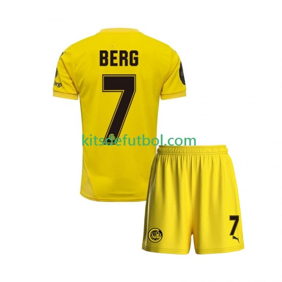 Equipación completa Niño FK Bodø/Glimt Patrick Berg 7 2025 Camiseta de local Manga Corta