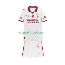 Equipación completa Niño Galatasaray Camiseta de visitante 2025-2026 Manga Corta