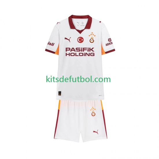 Equipación completa Niño Galatasaray Camiseta de visitante 2025-2026 Manga Corta