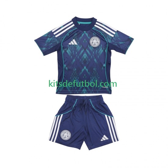Equipación completa Niño Leicester City Camiseta de visitante 2025-2026 Manga Corta