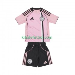 Equipación completa Niño Leicester City Camiseta alternativa 2025-2026 Manga Corta