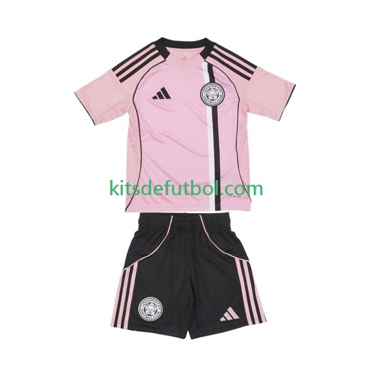 Equipación completa Niño Leicester City Camiseta alternativa 2025-2026 Manga Corta