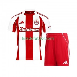 Equipación completa Niño Olympiacos Camiseta de local 2025-2026 Manga Corta