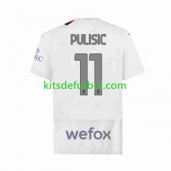 AC Milan Christian Pulisic 11 Hombre Camiseta de visitante 2023-2024 Manga Corta
