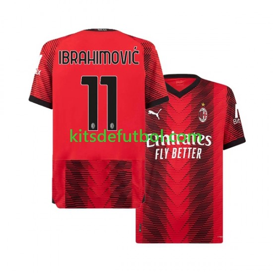 AC Milan Ibrahimovic 11 Hombre Camiseta de local 2023-2024 Manga Corta
