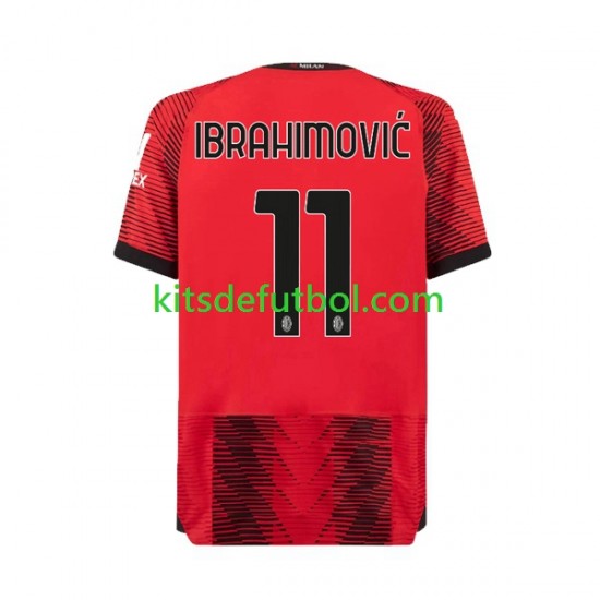 AC Milan Ibrahimovic 11 Hombre Camiseta de local 2023-2024 Manga Corta