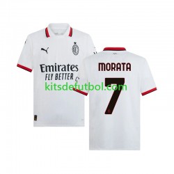 AC Milan Morata 7 Hombre Camiseta de visitante 2024-2025 Manga Corta