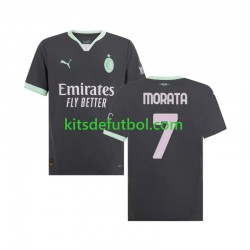 AC Milan Morata 7 Hombre Camiseta alternativa 2024-2025 Manga Corta