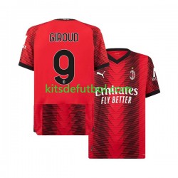 AC Milan Olivier Giroud 9 Hombre Camiseta de local 2023-2024 Manga Corta
