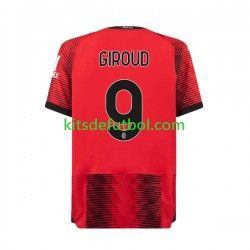 AC Milan Olivier Giroud 9 Hombre Camiseta de local 2023-2024 Manga Corta