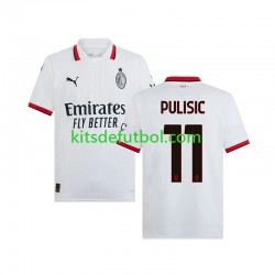 AC Milan PULISIC 11 Hombre Camiseta de visitante 2024-2025 Manga Corta