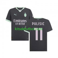 AC Milan Pulisic 11 Hombre Camiseta alternativa 2024-2025 Manga Corta