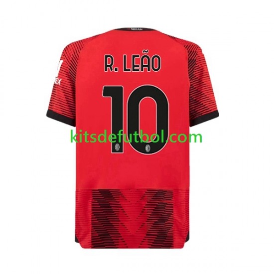 AC Milan Rafael Leao 10 Hombre Camiseta de local 2023-2024 Manga Corta